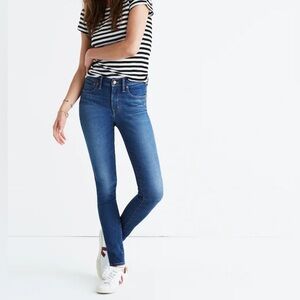 Madewell 9" Mid Rise Skinny Jeans 29 denim medium blue wash pants